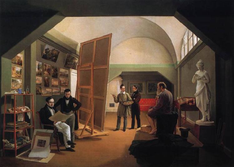 Kapiton Zelentsov Painter Pyort Vasilyevich Basin's Studio oil painting picture